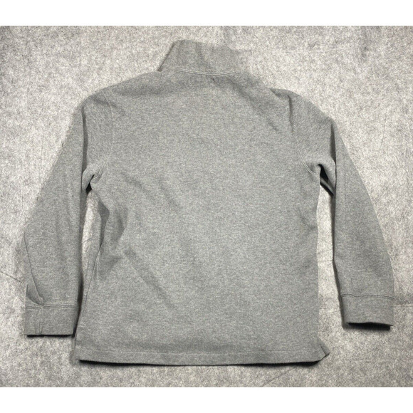 Polo Ralph Lauren Shirt Mens Large Grey Mock Neck 1/4 Zip Vintage Preppy - Picture 11 of 11